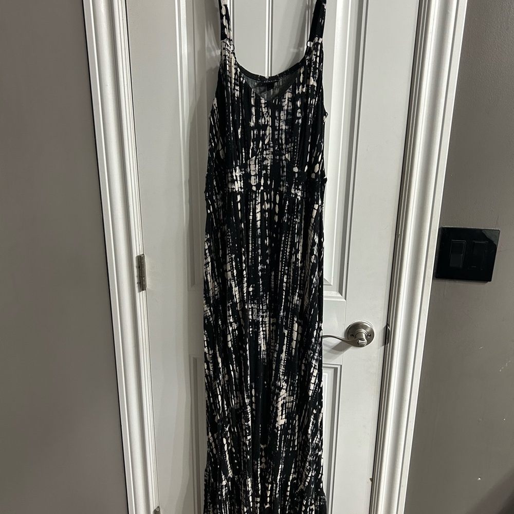 Torrid Black and White Patterned Maxi Dress